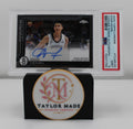 2025-26 Topps Chrome #TCAR-ED Egor Demin Chrome Rookie Auto PSA 9 - Card front with autograph