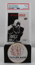 2009-10 Upper Deck #NA-6 Michael Jordan Now Appearing PSA 9 MINT - Card front bold B&W photo