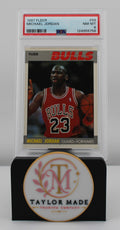 1987-88 Fleer #59 Michael Jordan PSA 8 NM-MT Chicago Bulls - Card front defensive stance
