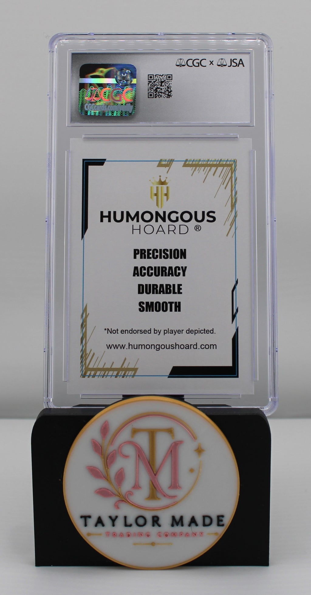 Stephen Curry Humongous Hoard Custom Signature Card CGC x JSA GEM MINT 10 Auto 10 - Card back with CGC x JSA holographic label
