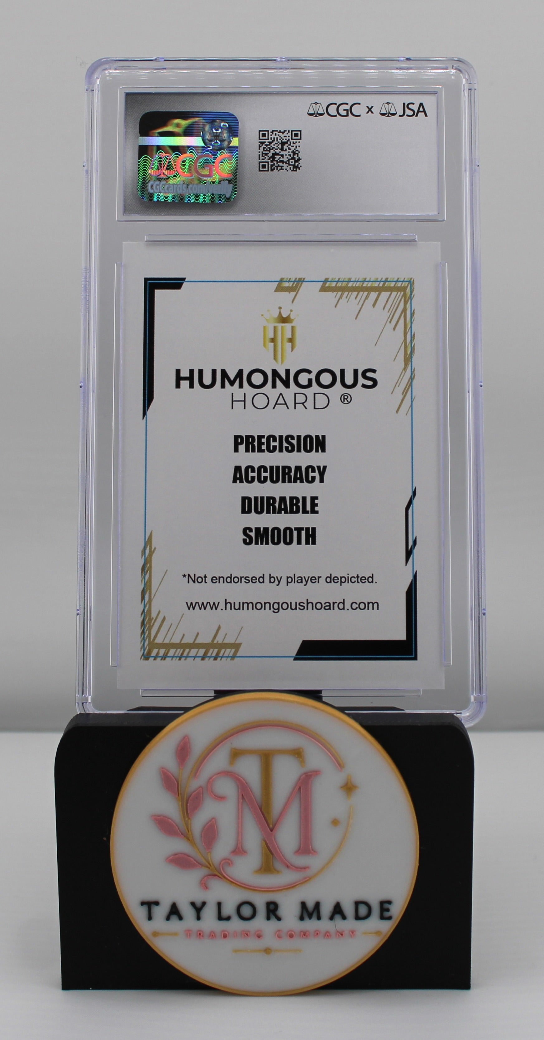 Stephen Curry Humongous Hoard Custom Signature Card CGC x JSA GEM MINT 10 Auto 10 - Card back with CGC x JSA holographic label