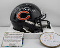 Anthony Thomas #35 Autographed Chicago Bears Riddell Speed Black Mini Helmet ROY 01 - Left side with white ink autograph and Bears C logo