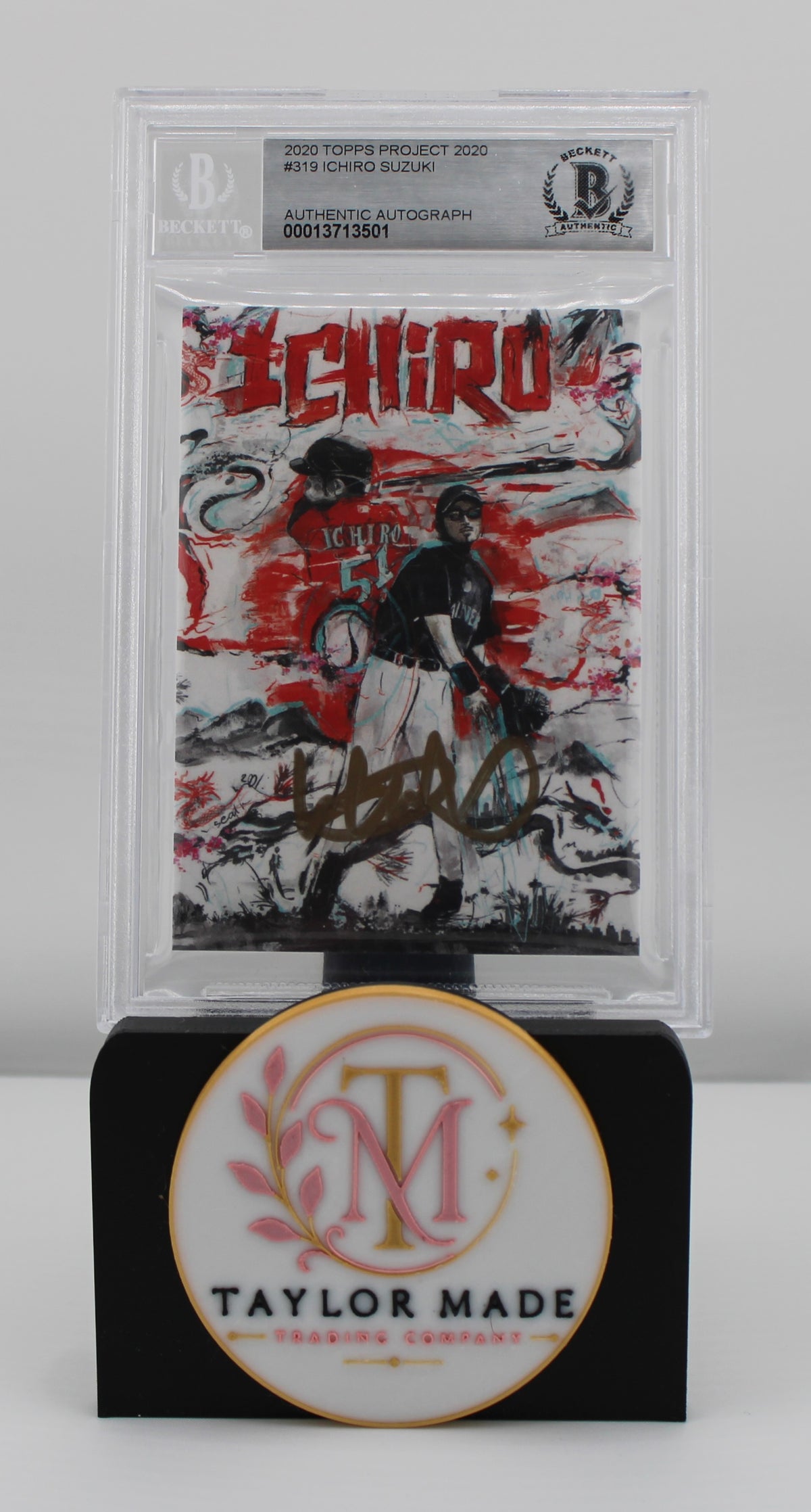 Ichiro Suzuki 2020 Topps Project 2020 #319 Auto 3/10 BGS 10 - Andrew Thiele Art
